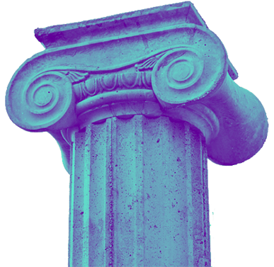Photo stylisée d'une colonne grecque